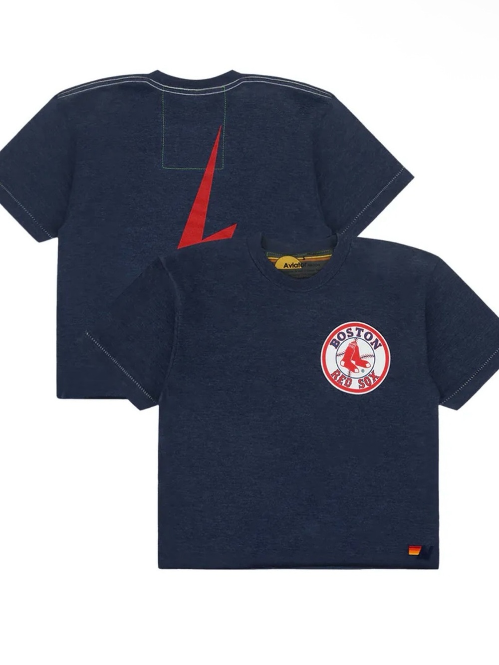 Aviator Nation x Boston Red Sox Cropped Boyfriend Tee XL NWT